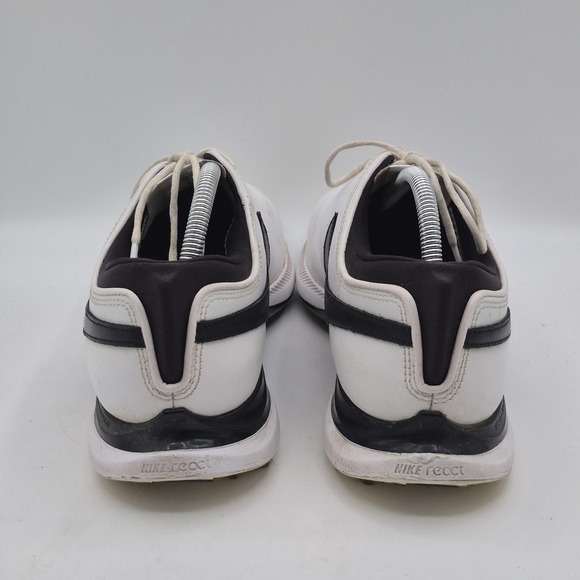 Nike Victory Golf Shoes Mens Size 10 White Black React Spiked Cleats DJ6570-100 - Picture 7 of 13